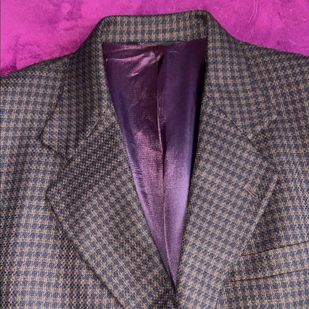 Barry Men's Brown Checkered Blazer